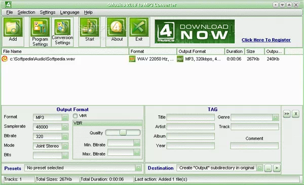 4Musics WAV to MP3 Converter Crack + License Key Download