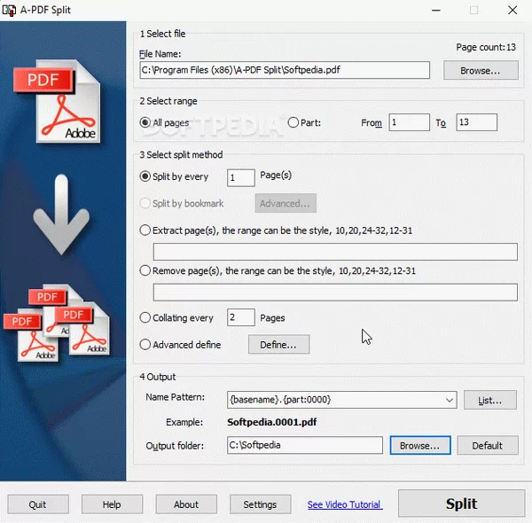 A-PDF Split Activation Code Full Version