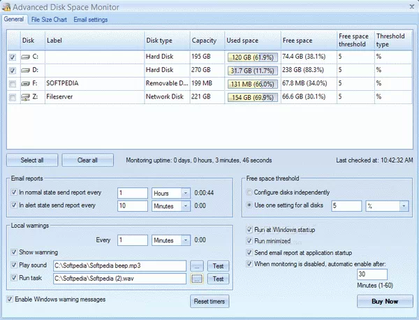 Advanced Disk Space Monitor Crack + Activation Code