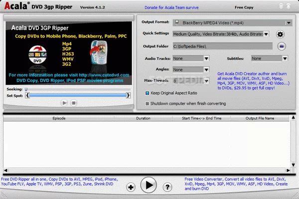 Acala DVD 3GP Ripper Crack + Keygen