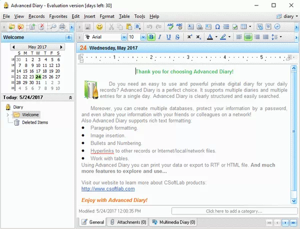Advanced Diary Crack Plus Serial Number