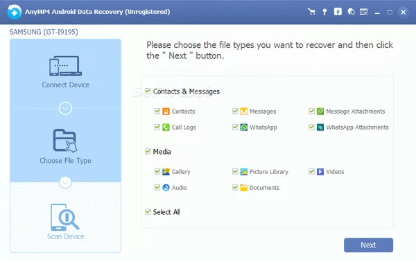 AnyMP4 Android Data Recovery Crack Plus Serial Number