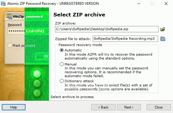 Atomic ZIP Password Recovery Crack With Serial Key Latest