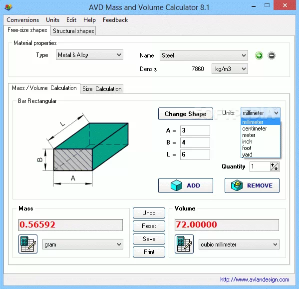 AVD Mass and Volume Calculator Crack + Serial Number Download 2025