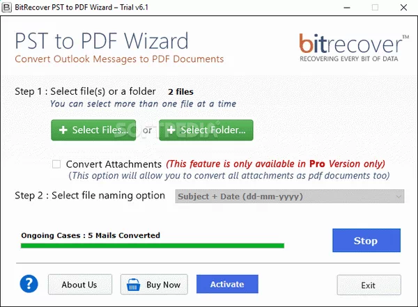 BitRecover PST to PDF Wizard Serial Number Full Version