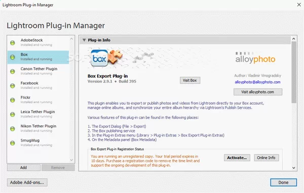 Box Export Plugin for Lightroom Crack + Activation Code (Updated)