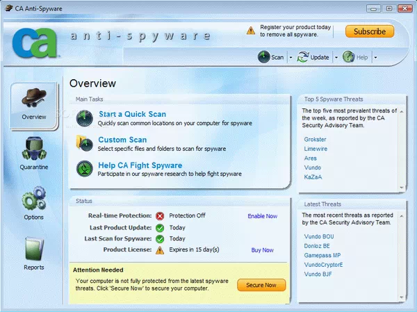 CA Anti-Spyware 2009 Crack + Serial Key