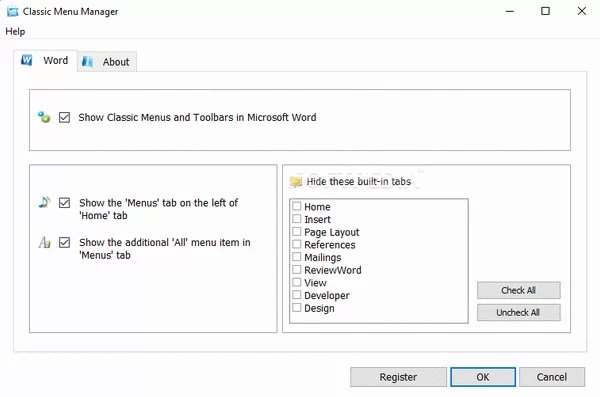 Classic Menu for Word Crack With Serial Number 2025