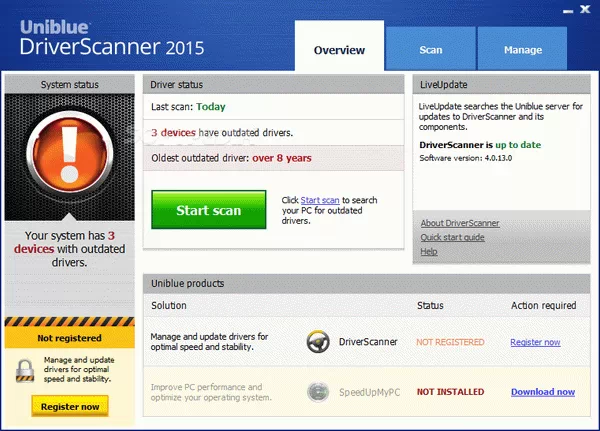 Uniblue DriverScanner Crack & License Key