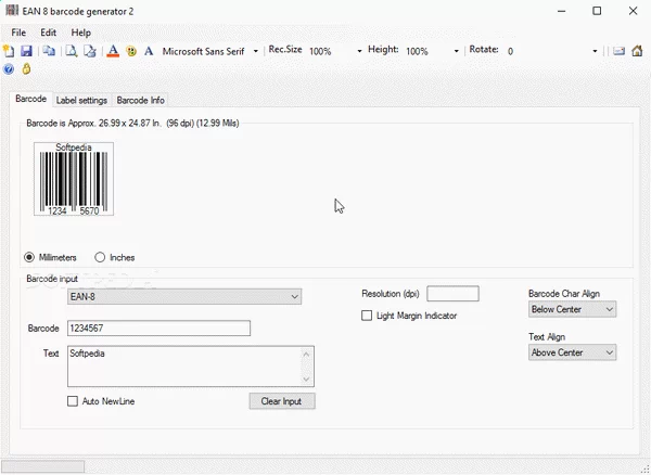 EAN-8 barcode generator 2 Crack & Serial Key
