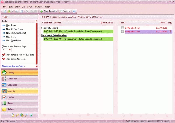 Efficient Lady's Organizer Free Crack Plus Serial Key