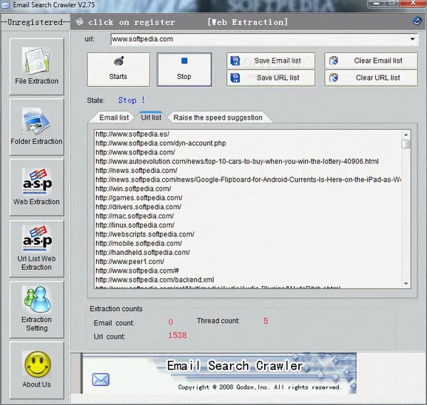 Email Search Crawler Crack & Serial Number