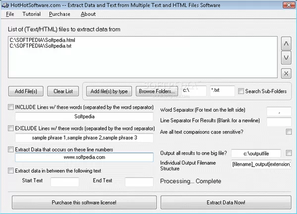Extract Data and Text from Multiple Text and HTML Files Software Crack Full Version