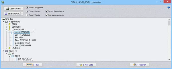 GPX to KMZ / KML converter Crack & Serial Number