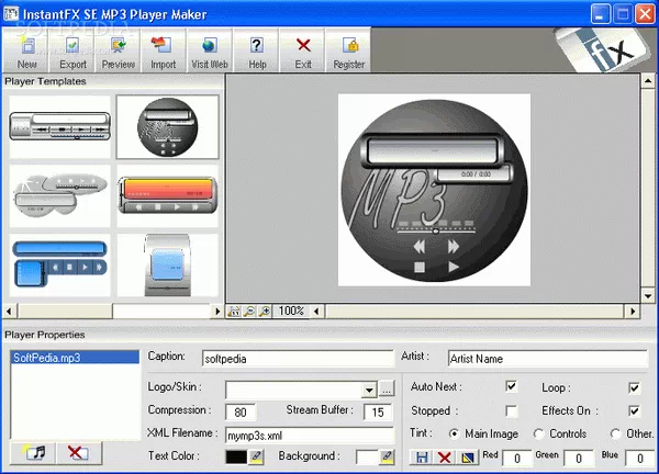 InstantFX SE MP3 Player Maker Crack & Keygen