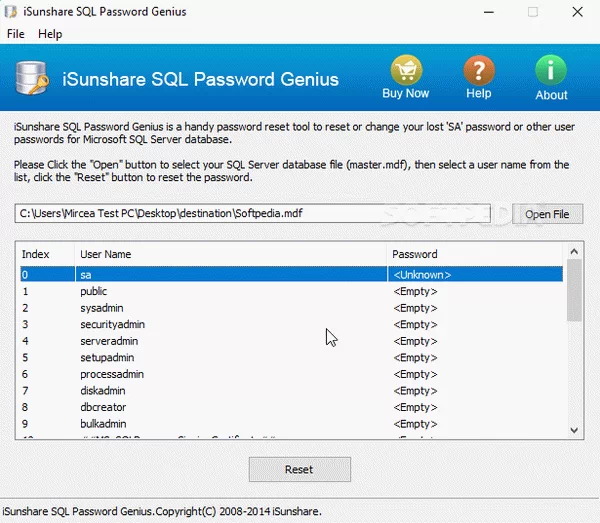 iSunshare SQL Password Genius Crack + Activation Code