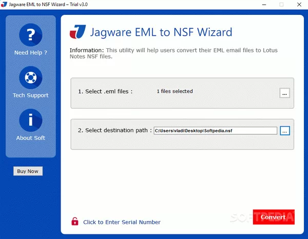 Jagware EML to NSF Wizard Crack Plus Serial Number