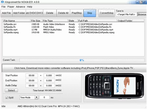 KingConvert For Nokia E51 Crack + Serial Number
