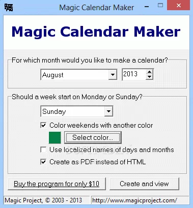 Magic Calendar Maker Crack + License Key Download