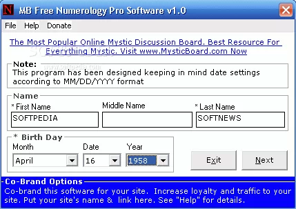 MB FREE Numerology Software Pro Serial Key Full Version