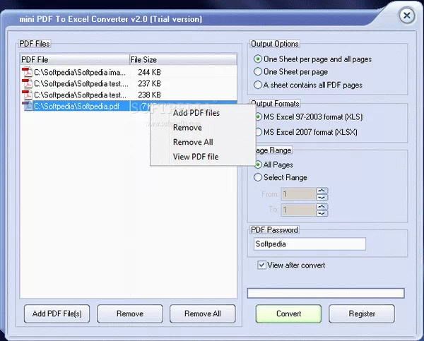 mini PDF to Excel Converter Serial Key Full Version
