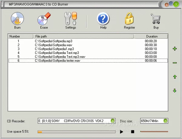 MP3 / WAV / OGG / WMA / AC3 to CD Burner Crack & Activation Code