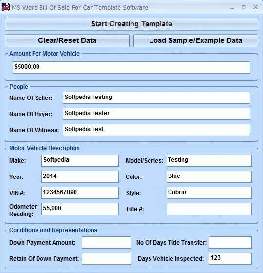 MS Word Bill of Sale For Car Template Software Crack With Serial Key