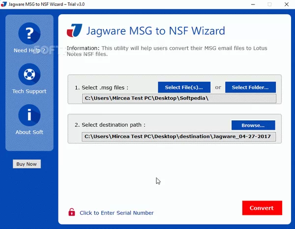 Jagware MSG to NSF Wizard Crack + License Key