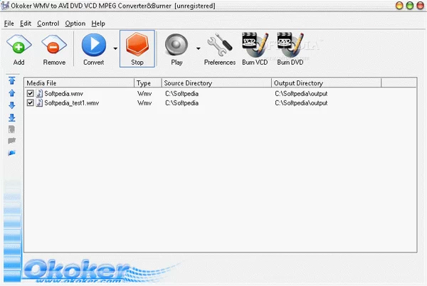 Okoker WMV to AVI DVD VCD MPEG Converter&Burner Crack + Serial Key
