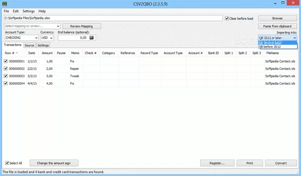 Portable CSV2QBO Crack + Serial Number Download