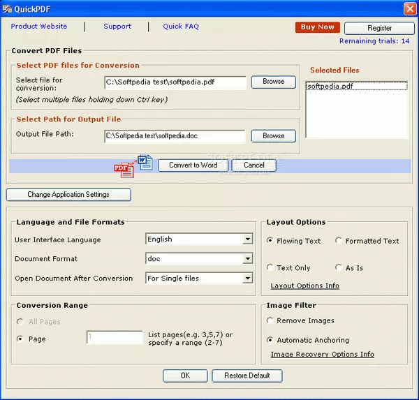Quick PDF to Word Crack + Activation Code