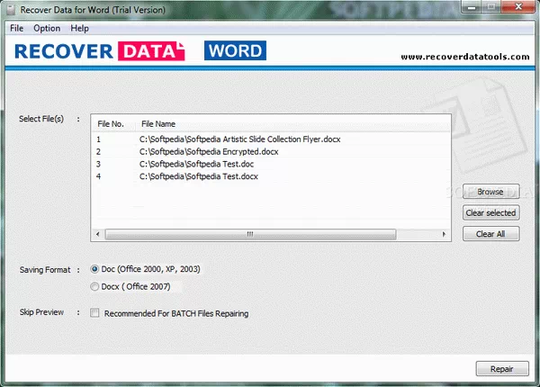 Recover Data for Word Crack + Serial Number Download