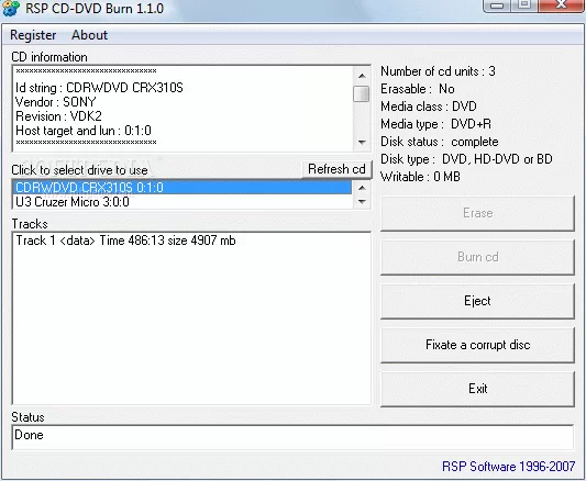 RSP CD-DVD Burn Crack With Activator Latest 2025