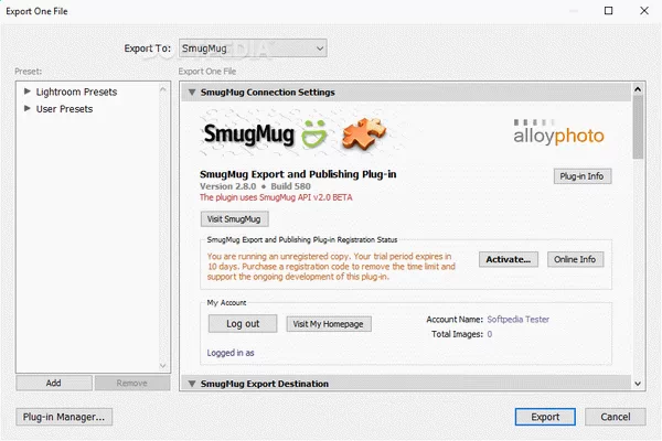 SmugMug Export Plugin Crack With Serial Number Latest