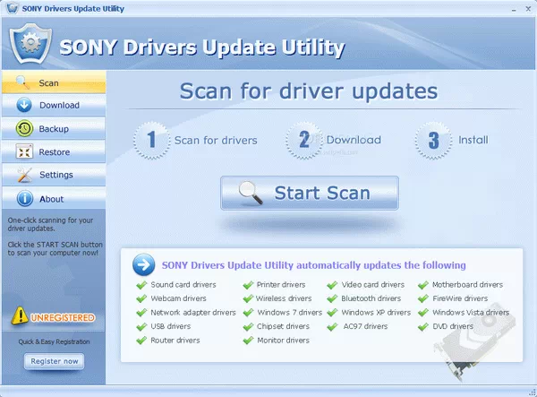 SONY Drivers Update Utility Crack + Serial Number Download