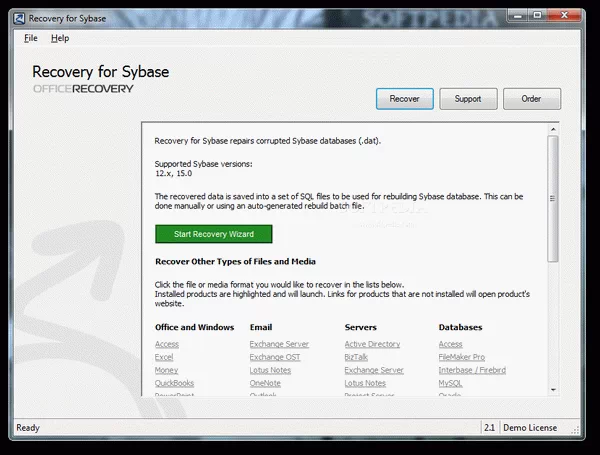 Recovery for Sybase Crack Plus Serial Key
