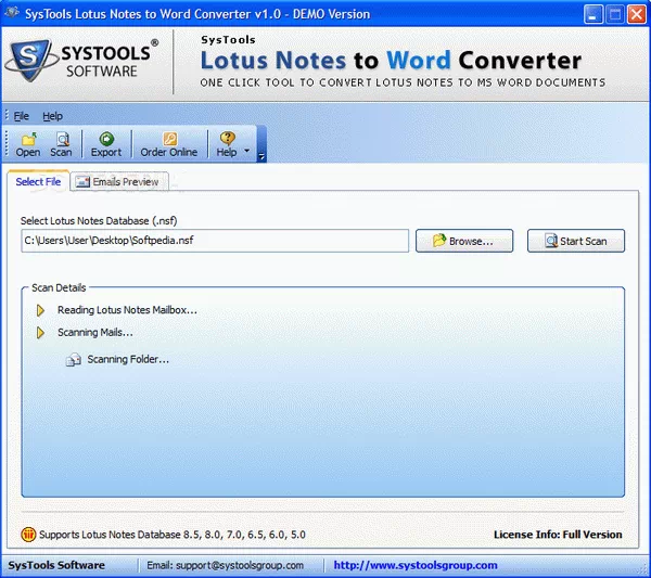 SysTool Lotus Notes to Word Converter Crack + Serial Number