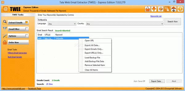Tala Web Email Extractor (TWEE) Express Edition Crack + Serial Key Download