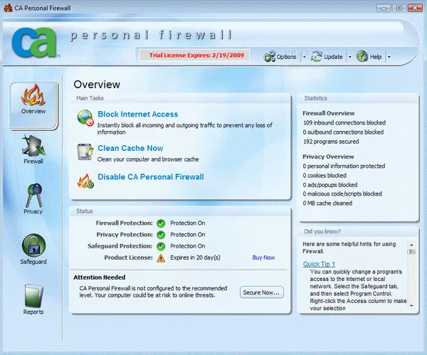 CA Personal Firewall 2009 Crack + Activation Code Updated