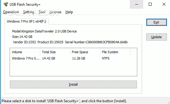 USB Flash Security+ Serial Number Full Version