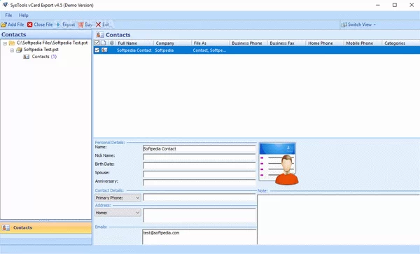 SysTools vCard Export Crack + Activator Updated