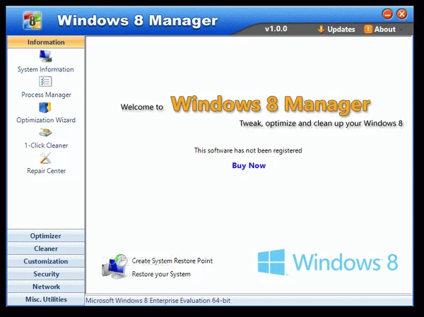 Windows 8 Manager Crack + Keygen (Updated)
