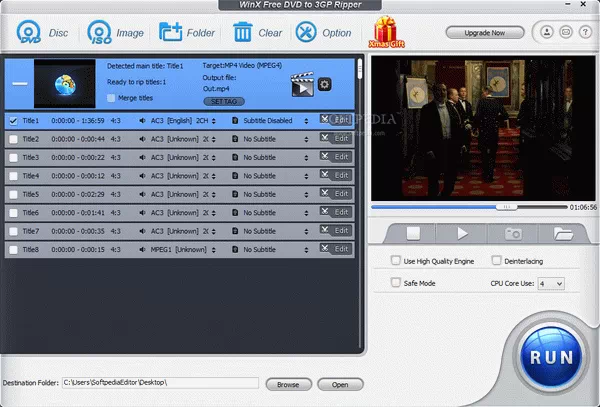 WinX Free DVD to 3GP Ripper Crack + Keygen