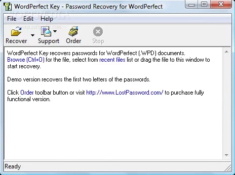 WordPerfect Password Recovery Key Crack & Activation Code