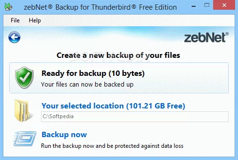 zebNet Backup for Thunderbird Free Edition Crack & Activator