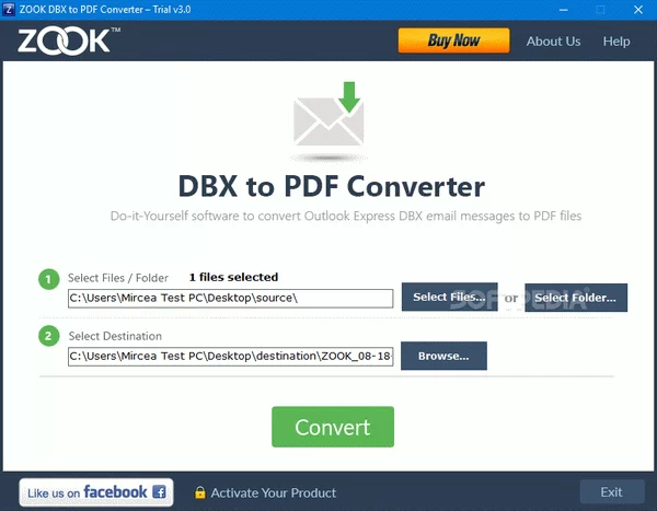 ZOOK DBX to PDF Converter Crack With Serial Number Latest